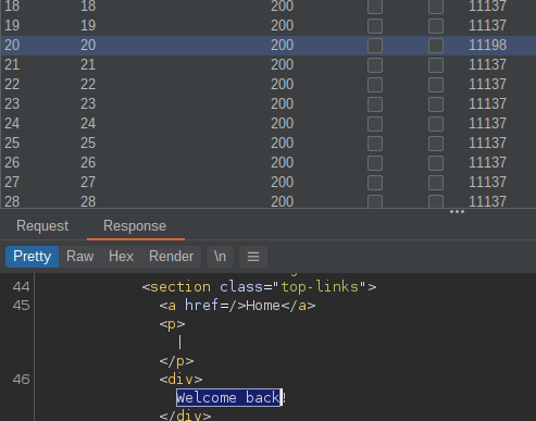 Enumerate length of password full results